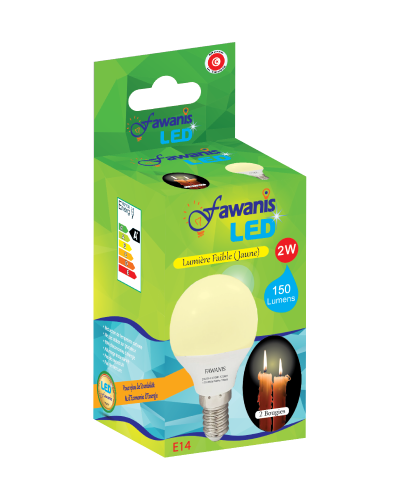 fawanis LED sphérique 2W